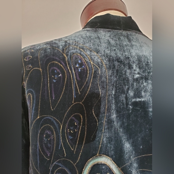 CHICO'S ANNIVERSARY COLLECTION silk/Rayon butterfly jacket. Size 1 (M/8) - Picture 9 of 15